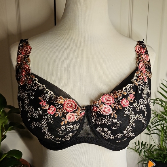 Enchanted Other - $8 SALE! Enchanted Elegant Black Floral Lace Demi Bra